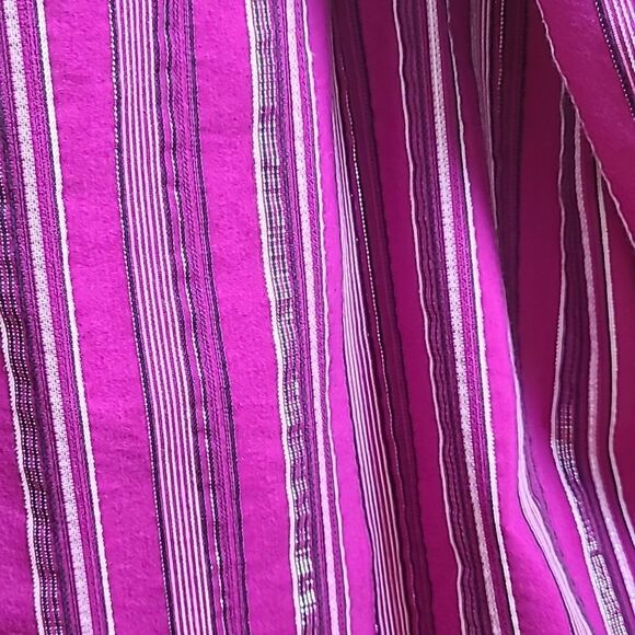 Liz & Me Pinkish Purple Shirt/Jacket with Metallic Stripes Front Zipper, Size 2X - Picture 9 of 9